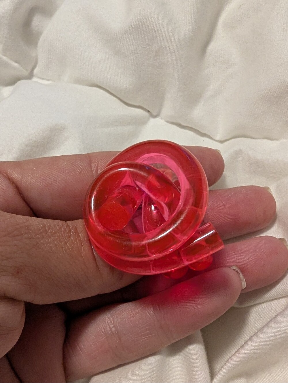 NEON PINK KNOT RING - Picture 6 of 9